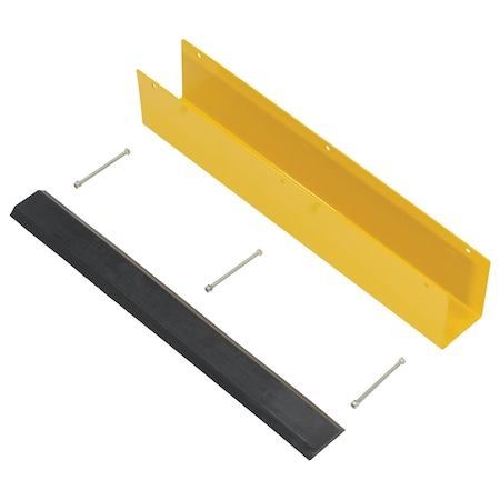 Vestil Yellow Rack Guard with Rubber Bumper Insert 24" Height RUD-24